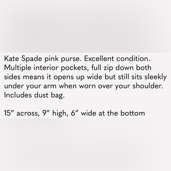 Kate Spade pink purse - Picture 7 of 7